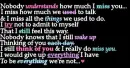 I Miss You.