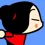 pucca getting ready for a kiss