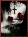 Gothic Pose With Roses