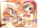 Anime Girl Painting With Chibis