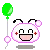 Pink Blob With A Balloon