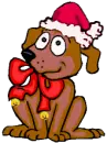 Dog getting festive