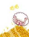 cute kawaii jaja loves money