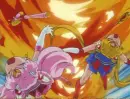 sailor moon and sailor mini moon being attacked