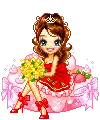 cutie girl with flower