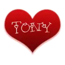Tony in a heart