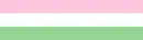 light pink & green and white