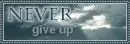 never give up