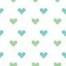 Blue and Green Hearts