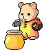 bear eating honey