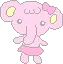 Cute Pink Elephant Girl