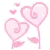 cute pink heart flowers