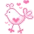 cute pink bird