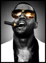 kANYE WEST WiTH A CiGAR