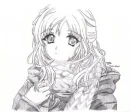 Black and white anime girl