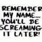 remember my name