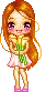 Girl smelling flowers