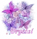 Crystal - Purple glittering butterflies