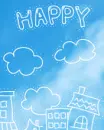 cute kawaii happy house