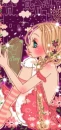 cute kawaii fashion blonde girl reading a diary