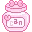 cute kawaii candied pink pot