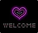 cute kawaii heart welcome