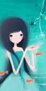 cute kawaii aquarium girl