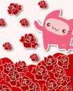 cute kawaii pink thingi & roses