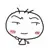 cute kawaii nervous white smiley