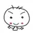 cute kawaii white smiley in love