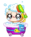 cute kawaii bath time
