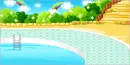 cute kawaii swimming pool