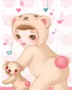 cute kawaii teddy girl