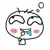 cute kawaii white smiley throbbing