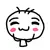cute kawaii white smiley bye