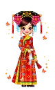 cute kawaii chinese doll