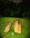 Orb near tombstone
