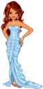 Girl with blue dress