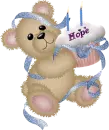 Bear with Cupcake and Name with Glitter