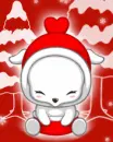 cute kawaii christmas puppy
