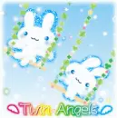 cute kawaii twin angels bunny