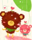 cute kawaii rainy love