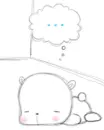 cute kawaii white teddy sleep