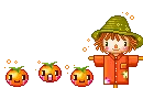 cute kawaii halloween pumpkin dance