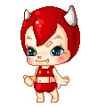 cute kawaii devil girl electrocution