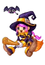 cute kawaii halloween witch