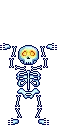 cute kawaii halloween skeleton
