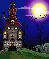 cute kawaii halloween castle