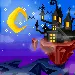 cute kawaii halloween castle