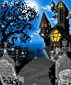 cute kawaii halloween castle